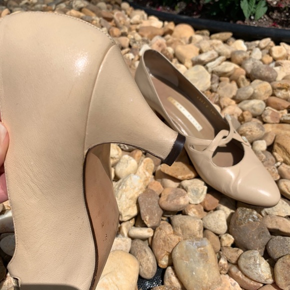 PERRY ELLIS Leather Victorian Mary Janes Heels - Picture 3 of 11